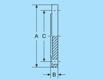 Aseptic blind collar flange