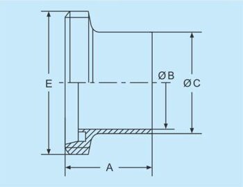 DIN welding male part 316L DN10