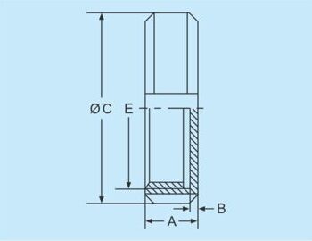 DIN blind nut without head 304 DN100