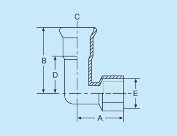 Press Elbow Female Coupling 28 x 1"