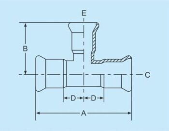 press reducer tee coupling