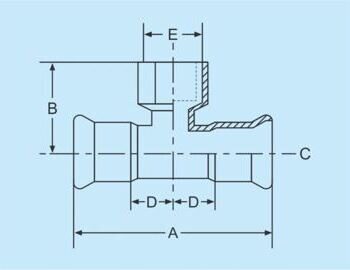 Press T-Stück Innengewinde
