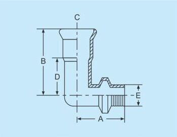 press elbow male coupling