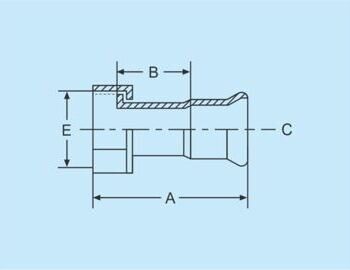 Press Adapter mit Überwurfmutter