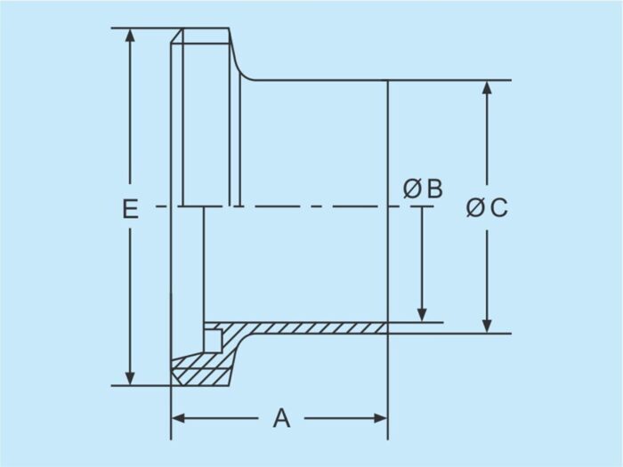 DIN welding male part 304 DN10