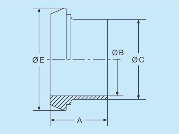 Zoll / DIN Schweisskegelstutzen 304 1"