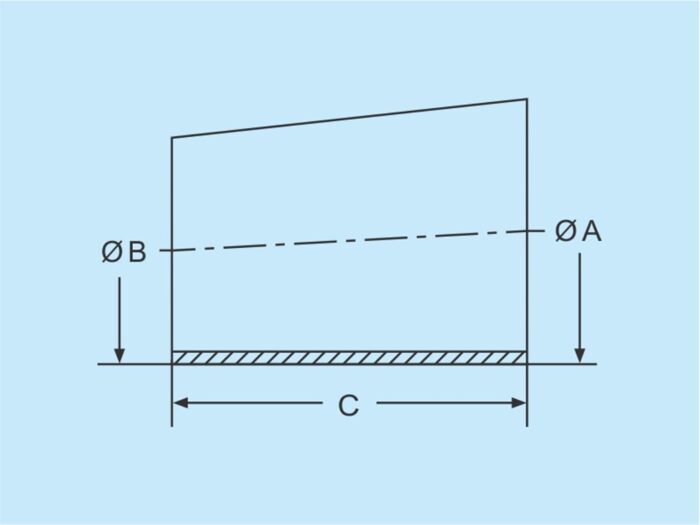 DIN Schweissreduzierungen excentrisch 304 DN40/32 Korn 320 geschliffen