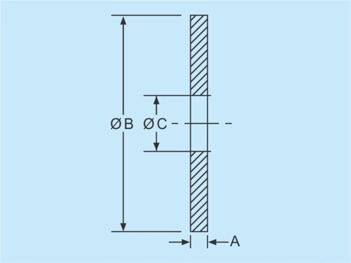 Flachdichtung für Flansch EN1092-1 Typ11 EPDM white FDA DN32