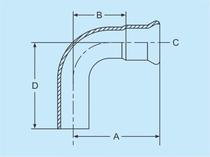 Press Elbow one side 90° 18mm