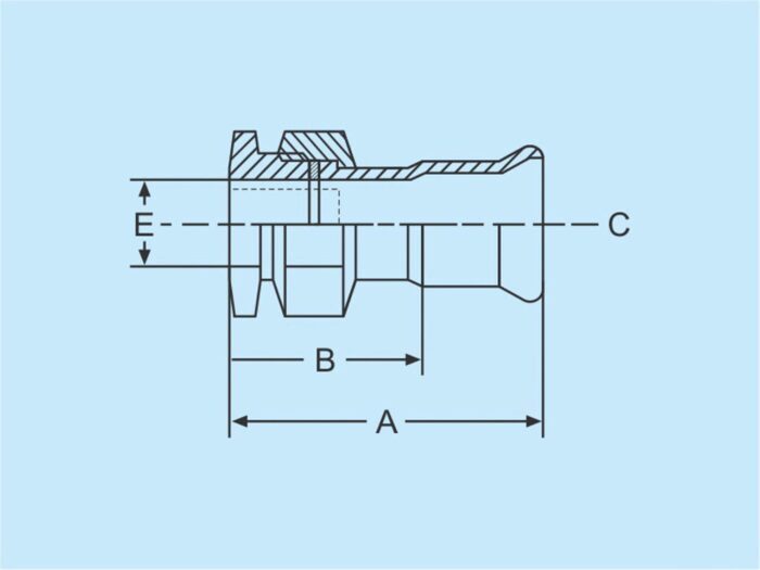 Press Union Female Coupling 22 x 1"