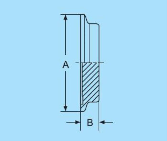 DN10 Aseptic-Solid Cap without Groove DIN 11864/53-3 316L