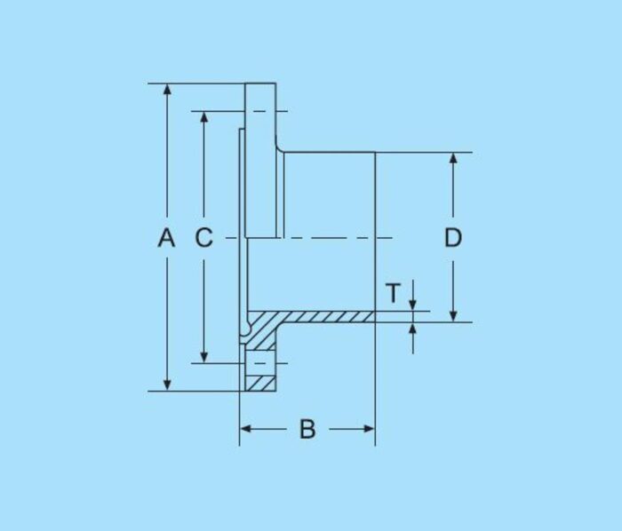 DN10 Aseptic-Flange with Groove DIN 11864-2 316L