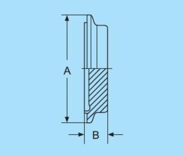 DN10 Aseptic-Solid Cap with Groove DIN 11864/53-3 316L