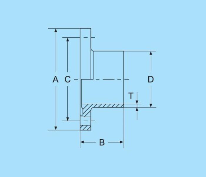 DN40 Aseptic-Flange without Groove DIN 11864-2 316L